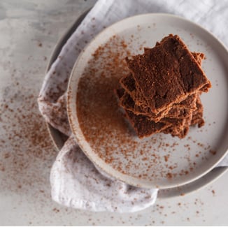 This is an image of a vegan chocolate brownie